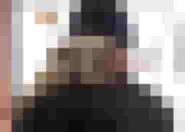 Mensch trägt aufgeweckten Border Collie Welpen auf Bio Bauernhof im Mostviertel Melk